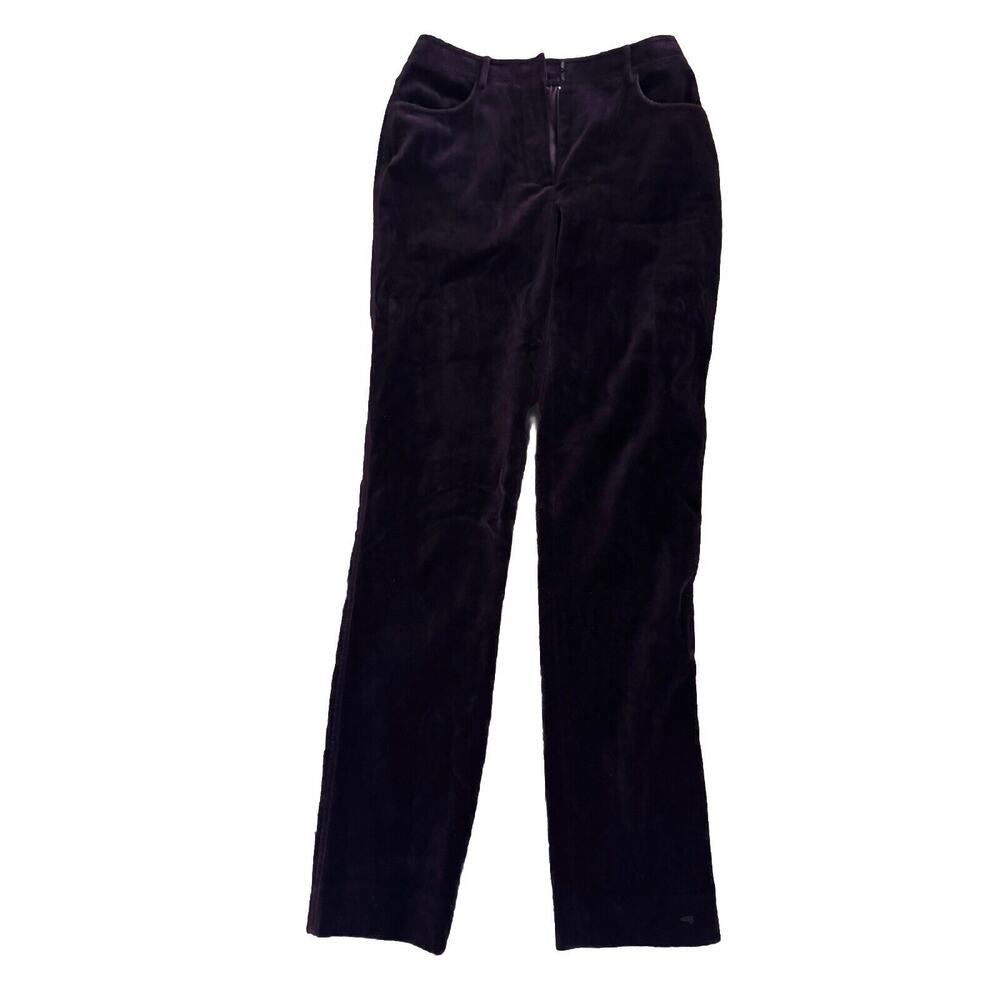 Vintage Carlisle Velvet Pencil Pants Womens Size 0 Eggplant/deep Purple EUC
